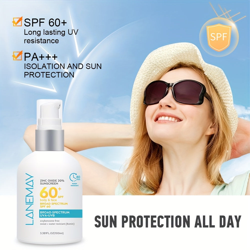 Protector Solar en Crema SPF 60 – Hipoalergénico y Resistente al Agua