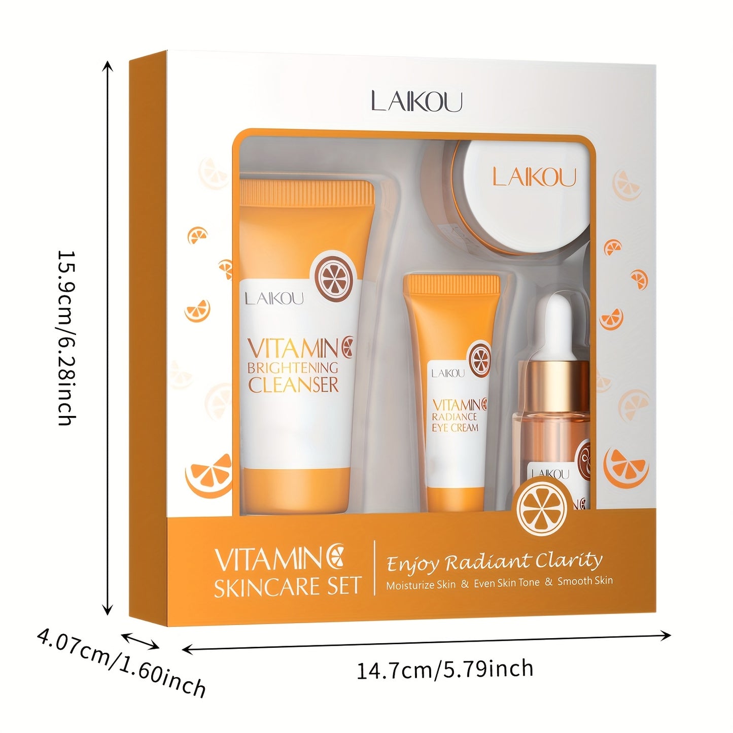 Set de Cuidado Facial con Vitamina C – Kit Hidratante y Nutritivo de 4 Piezas