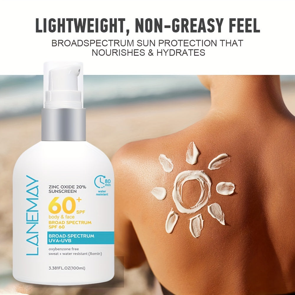 Protector Solar en Crema SPF 60 – Hipoalergénico y Resistente al Agua